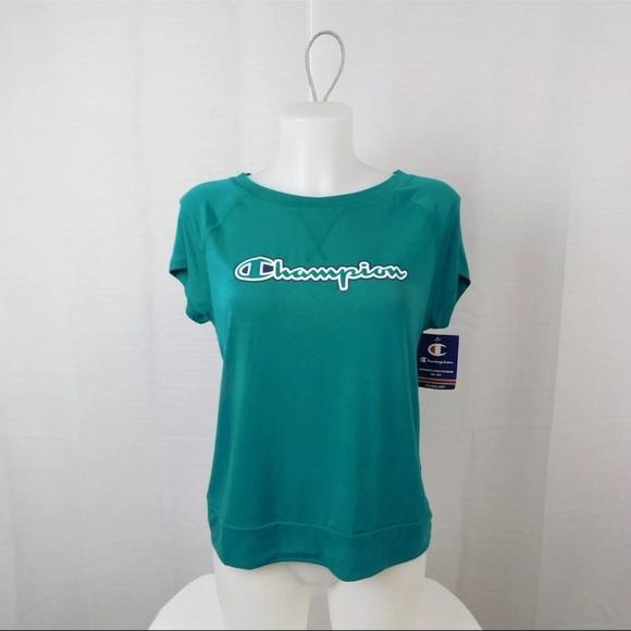 Champion Women's Jade PHYS ED Double Dry Authentic Activewear Tee NWT - Picture 1 of 3